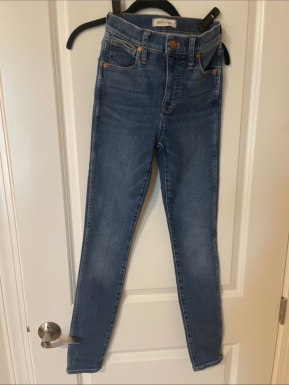 Madewell Blue Denim Jeans Waistband Detail